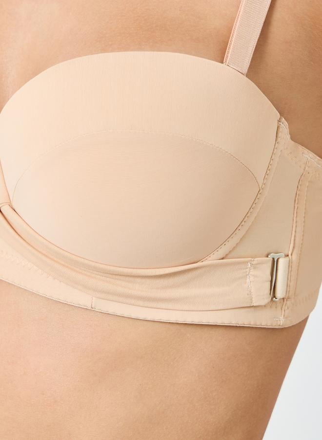 تايك تو حمالة صدر سادة بحشوة وأسلاك وإبزيم أمامي - Image 4